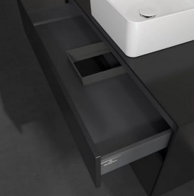 Тумба под раковину Villeroy & Boch Collaro 100х50 см МДФ черный матовый лак C03800PD