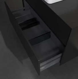 Тумба под раковину Villeroy & Boch Collaro 100х50 см МДФ черный матовый лак C03800PD