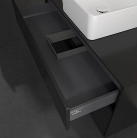 Тумба под раковину Villeroy & Boch Collaro 100х50 см МДФ черный матовый лак C03800PD