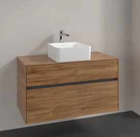Тумба під раковину Villeroy & Boch Collaro 100х50 см ДСП дуб канзас C03800RH
