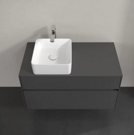 Тумба под раковину Villeroy & Boch Collaro 100х50 см МДФ глянцевый серый C03900FP