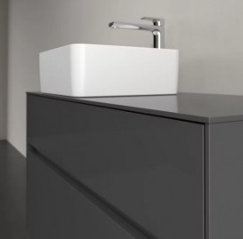 Тумба под раковину Villeroy & Boch Collaro 100х50 см МДФ глянцевый серый C03900FP