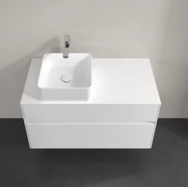 Тумба під раковину Villeroy&Boch Collaro 100х50 см ДСП матовий білий C03900MS