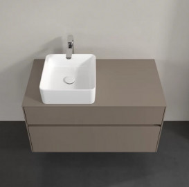 Тумба під раковину Villeroy & Boch Collaro 100х50 см ДСП сірий трюфель C03900VG