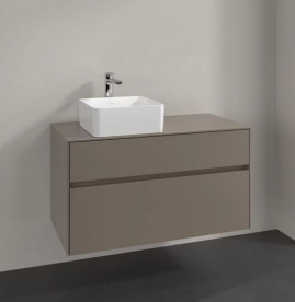 Тумба під раковину Villeroy & Boch Collaro 100х50 см ДСП сірий трюфель C03900VG