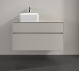 Тумба под раковину Villeroy & Boch Collaro 100х50 см ДСП мягкий серый C03900VK