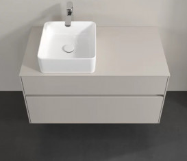 Тумба под раковину Villeroy & Boch Collaro 100х50 см ДСП мягкий серый C03900VK