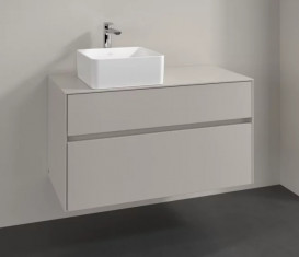 Тумба под раковину Villeroy & Boch Collaro 100х50 см ДСП мягкий серый C03900VK