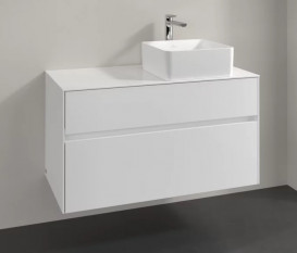 Тумба під раковину Villeroy&Boch Collaro 100х50 см МДФ глянсовий білий C04000DH