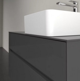 Тумба під раковину Villeroy&Boch Collaro 100х50 см МДФ глянсовий сірий C04000FP