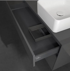 Тумба під раковину Villeroy&Boch Collaro 100х50 см МДФ глянсовий сірий C04000FP