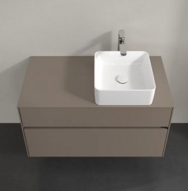 Тумба под раковину Villeroy & Boch Collaro 100х50 см ДСП трюфель серый C04000VG