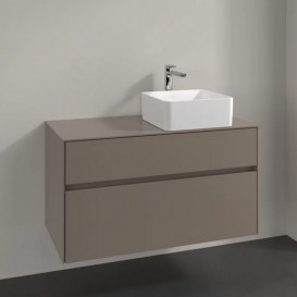 Тумба под раковину Villeroy & Boch Collaro 100х50 см ДСП трюфель серый C04000VG