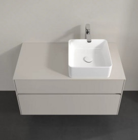 Тумба під раковину Villeroy&Boch Collaro 100х50 см ДСП м'який сірий C04000VK