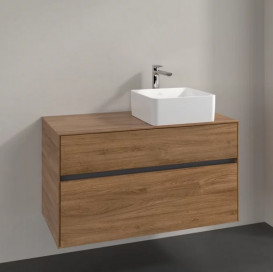 Тумба под раковину Villeroy & Boch Collaro 100х50 см ДСП дуб канзас C04000RH