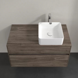 Тумба під раковину Villeroy & Boch Collaro 100х50 см ДСП кам'яний дуб C04000RK