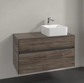 Тумба під раковину Villeroy & Boch Collaro 100х50 см ДСП кам'яний дуб C04000RK