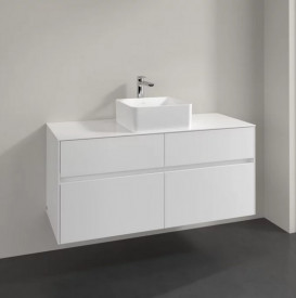 Тумба под раковину Villeroy & Boch Collaro 120х50 см МДФ глянцевый белый C04100DH