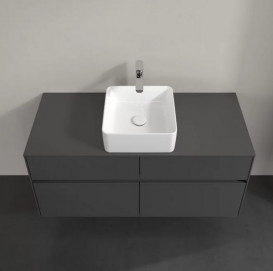 Тумба под раковину Villeroy & Boch Collaro 120х50 см МДФ глянцевый серый C04100FP