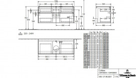 Тумба под раковину Villeroy & Boch Collaro 120х50 см ДСП мягкий серый C04100VK