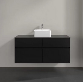 Тумба под раковину Villeroy & Boch Collaro 120х50 см МДФ черный матовый лак C04100PD