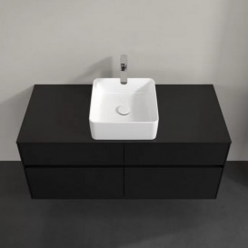 Тумба под раковину Villeroy & Boch Collaro 120х50 см МДФ черный матовый лак C04100PD
