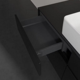 Тумба под раковину Villeroy & Boch Collaro 120х50 см МДФ черный матовый лак C04100PD