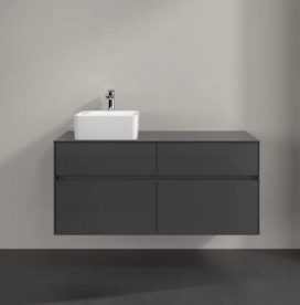 Тумба под раковину Villeroy & Boch Collaro 120х50 см МДФ глянцевый серый C04200FP