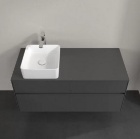 Тумба под раковину Villeroy & Boch Collaro 120х50 см МДФ глянцевый серый C04200FP