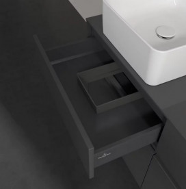Тумба под раковину Villeroy & Boch Collaro 120х50 см МДФ глянцевый серый C04200FP