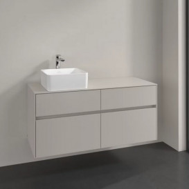 Тумба под раковину Villeroy & Boch Collaro 120х50 см ДСП мягкий серый C04200VK