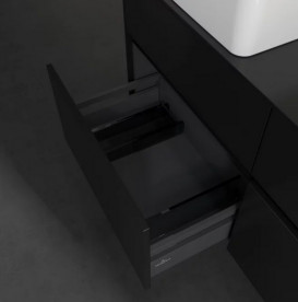 Тумба під раковину Villeroy&Boch Collaro 120х50 см МДФ чорний матовий лак C04200PD