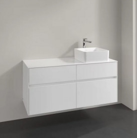 Тумба під раковину Villeroy&Boch Collaro 120х50 см МДФ глянсовий білий C04300DH