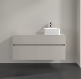 Тумба під раковину Villeroy&Boch Collaro 120х50 см ДСП м'який сірий C04300VK