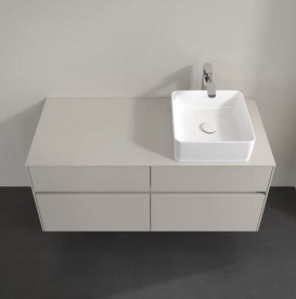 Тумба під раковину Villeroy&Boch Collaro 120х50 см ДСП м'який сірий C04300VK
