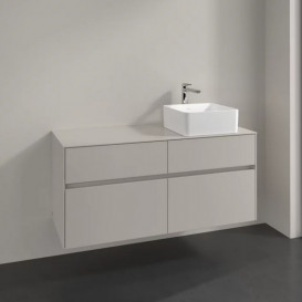 Тумба під раковину Villeroy&Boch Collaro 120х50 см ДСП м'який сірий C04300VK