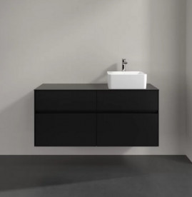 Тумба под раковину Villeroy & Boch Collaro 120х50 см МДФ черный матовый лак C04300PD