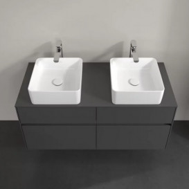 Тумба під раковину Villeroy&Boch Collaro 120х50 см МДФ глянсовий сірий C04400FP