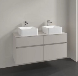 Тумба під раковину Villeroy&Boch Collaro 120х50 см ДСП м'який сірий C04400VK