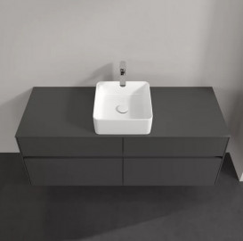 Тумба под раковину Villeroy & Boch Collaro 140х50 см МДФ глянцевый серый C04500FP