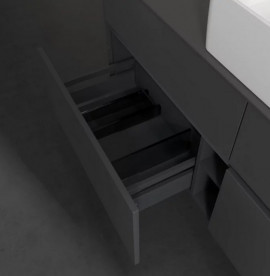 Тумба под раковину Villeroy & Boch Collaro 140х50 см МДФ глянцевый серый C04500FP