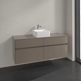Тумба под раковину Villeroy & Boch Collaro 140х50 см ДСП трюфель серый C04500VG