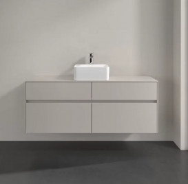 Тумба под раковину Villeroy & Boch Collaro 140х50 см ДСП мягкий серый C04500VK