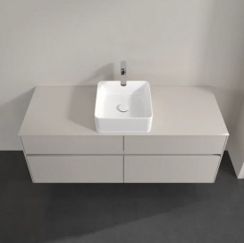 Тумба под раковину Villeroy & Boch Collaro 140х50 см ДСП мягкий серый C04500VK