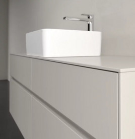 Тумба под раковину Villeroy & Boch Collaro 140х50 см ДСП мягкий серый C04500VK