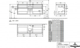 Тумба под раковину Villeroy & Boch Collaro 140х50 см ДСП мягкий серый C04500VK