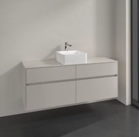 Тумба под раковину Villeroy & Boch Collaro 140х50 см ДСП мягкий серый C04500VK