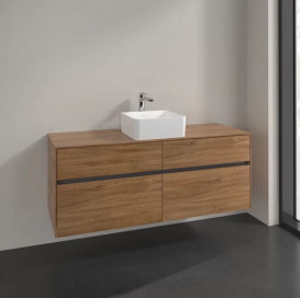 Тумба під раковину Villeroy & Boch Collaro 140х50 см ДСП дуб канзас C04500RH