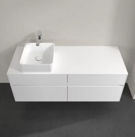 Тумба под раковину Villeroy & Boch Collaro 140х50 см МДФ глянцевый белый C04600DH