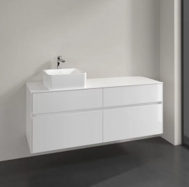 Тумба под раковину Villeroy & Boch Collaro 140х50 см МДФ глянцевый белый C04600DH